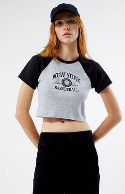 Golden Hour New York Basketball Raglan T-Shirt
