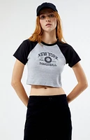 Golden Hour New York Basketball Raglan T-Shirt