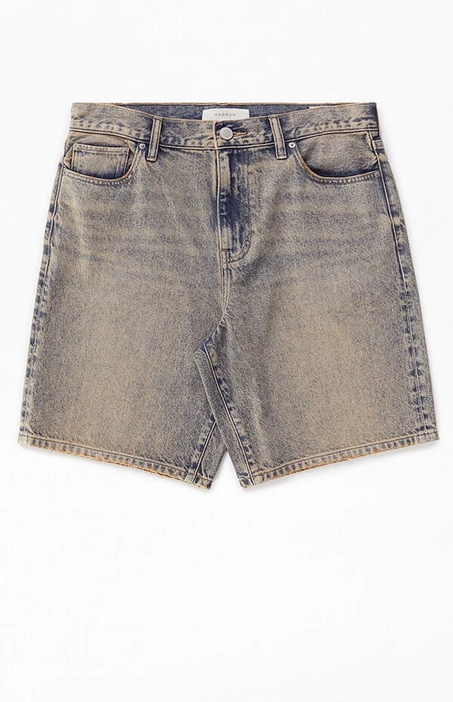 Pacsun Medium Indigo Tint Baggy Denim Shorts