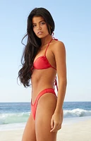 Salero Swim Red Triangle Bikini Top