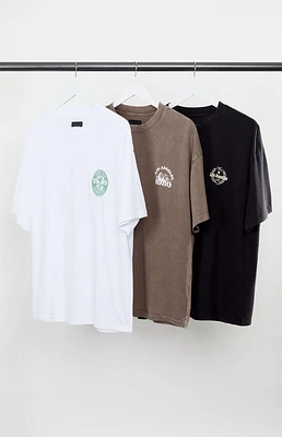 Pacsun 3 Pack Solid Color Embroidered T-Shirts