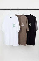 Pacsun 3 Pack Solid Color Embroidered T-Shirts