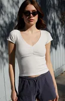 White Gina Cinched Top