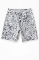 Pacsun Backwoods Light Camo Tree Denim Baggy Shorts