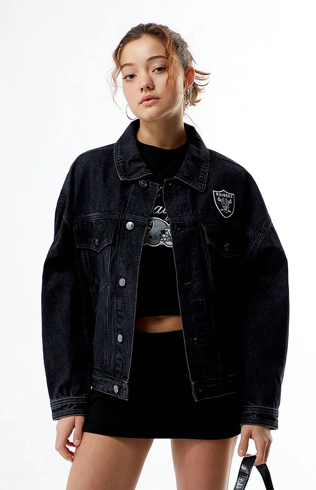 NFL Wild Collective x PacSun Las Vegas Raiders Denim Jacket