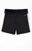 adidas Kids Black 3 Stripe Bike Shorts
