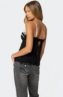 Edikted Cia Sheer Split Front Bra Top