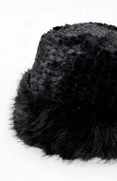 PacSun Textured Faux Fur Bucket Hat