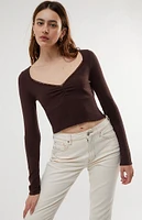 LA Hearts Lacey Day Sweater Top