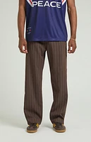 Pacsun Brown Pinstripe Tony Baggy Track Pants