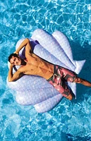 PoolCandy Mermaid Print Oyster Shell Pool Float