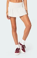 Edikted Camellia Cotton Scrunch Mini Skirt