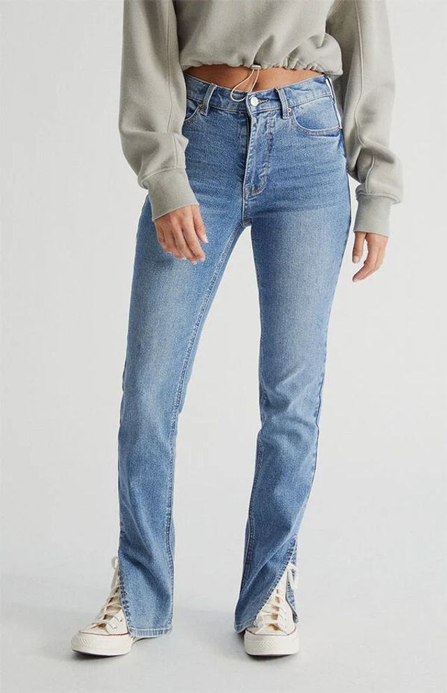 High Waisted Slim Flare Jeans
