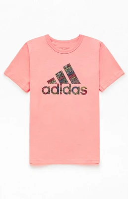 adidas Kids Pink Logo T-Shirt