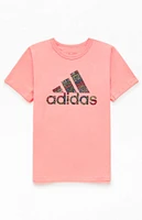 adidas Kids Pink Logo T-Shirt