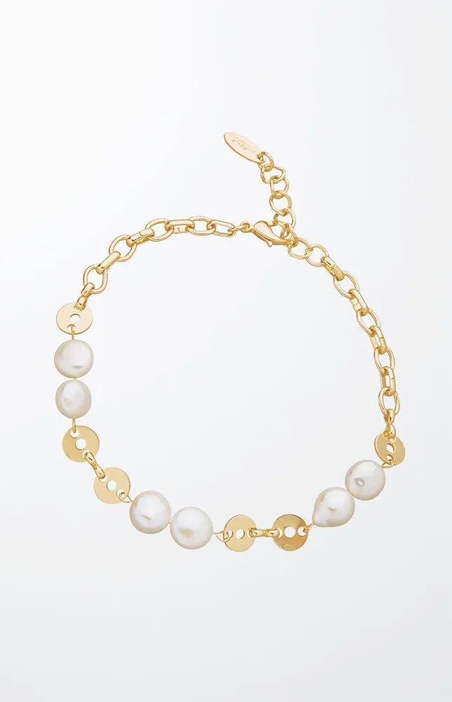 Ettika Legacy Pearl Ankle Bracelet