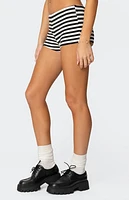 Edikted Hali Striped Knit Shorts