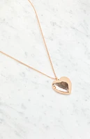 John Galt Gold Heart Locket Necklace