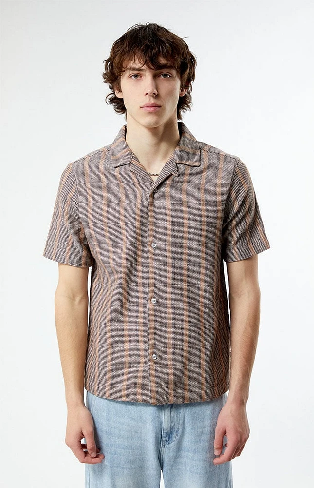 PacSun Woven Striped Camp Shirt