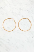 LA Hearts 14K Gold Plated Hoop Earrings