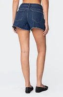 Edikted Sahara High Rise Denim Shorts