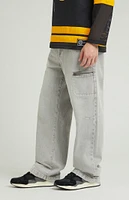 PacSun Gray Zip Baggy Jeans