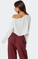 Edikted Cropped Off Shoulder Top