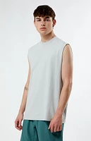 PacSun Silver Solid Muscle Tank Top