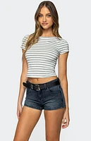 Edikted Lihi Striped Boat Neck Top