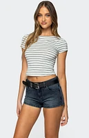Edikted Lihi Striped Boat Neck Top