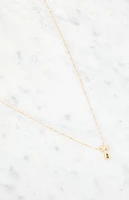 LA Hearts Y Initial 14K Gold Plated Necklace