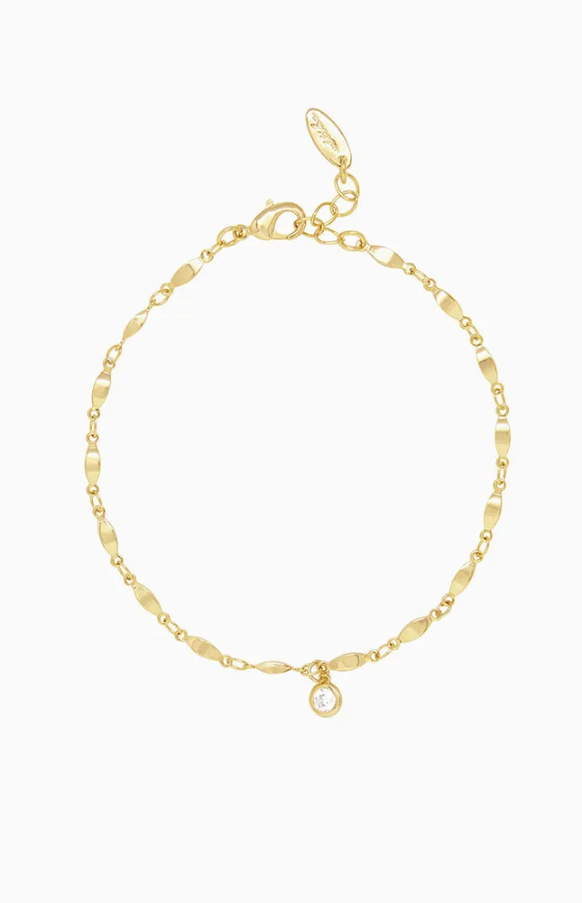 Day Dreamer Anklet With Crystal Charm