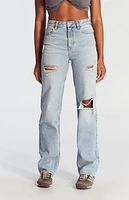 Pacsun Light Indigo Ripped '90s Boyfriend Jeans