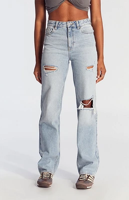 PacSun Light Indigo Ripped '90s Boyfriend Jeans