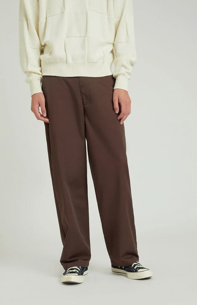 PacSun Brown Baggy Chino Pants