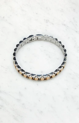 LA Hearts Two Tone Bracelet