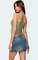 Edikted Liri Layered Lace Tube Top