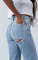 PacSun Eco Light Indigo Ripped '90s Boyfriend Jeans