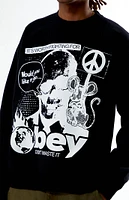 Obey Don't Waste It Crew Neck Sweatshirt