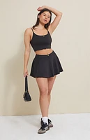 PAC 1980 WHISPER Active Black Charmed Mini Skort