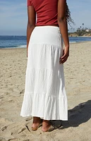 John Galt White Nadia Maxi Skirt