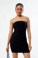 Seamed Strapless Mini Dress