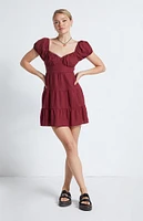 LA Hearts Dainty Trim Tie Back Mini Dress