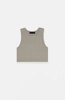 Fear of God Essentials Women's Heather Grey Sweater Knit Sport Tank Top