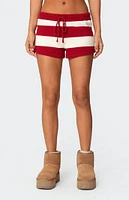 Edikted Riley Striped Knit Shorts