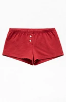 John Galt Red Brief Boyshorts