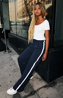 John Galt Navy & White Side Stripe Anastasia Sweatpants