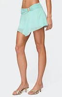 Edikted Sea Star Asymmetric Chiffon Mini Skirt