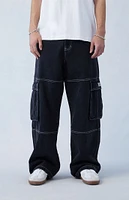 PacSun Eco Black Extreme Baggy Cargo Jeans