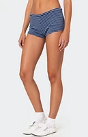 Edikted Levia Striped Micro Shorts